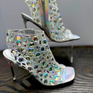 Gorgeous rhinestone embellished heels